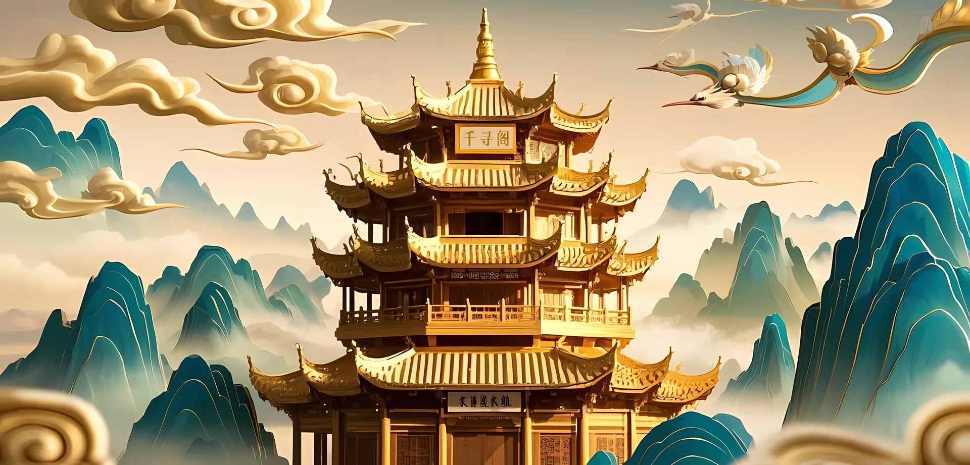 千寻阁品牌意象 · 青绿金阁